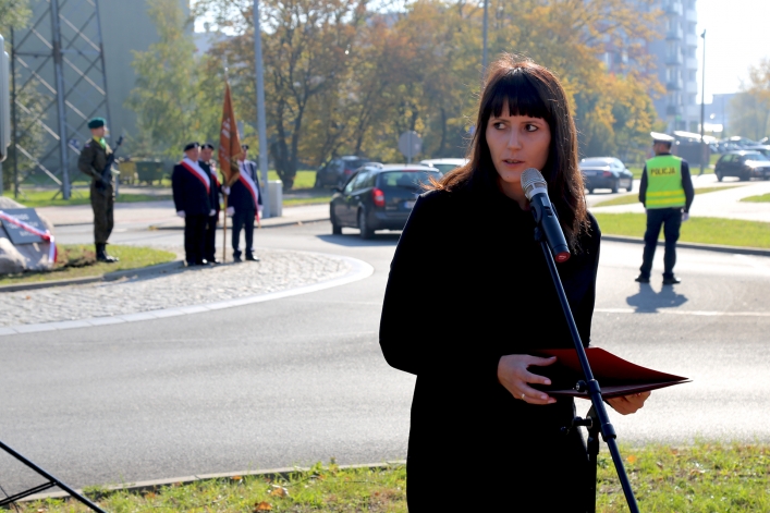 Uroczystośc otwarcia ronda Obrońców Birczy w Elblągu