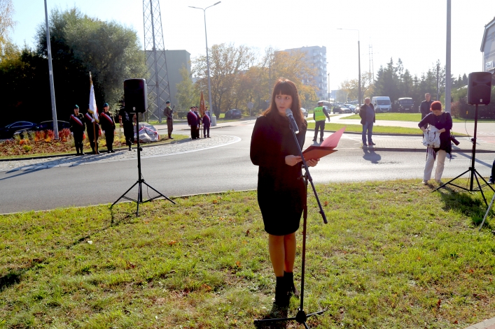 Uroczystośc otwarcia ronda Obrońców Birczy w Elblągu