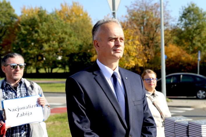 Uroczystośc otwarcia ronda Obrońców Birczy w Elblągu