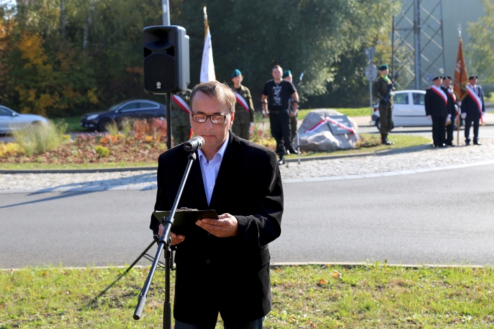 Uroczystośc otwarcia ronda Obrońców Birczy w Elblągu