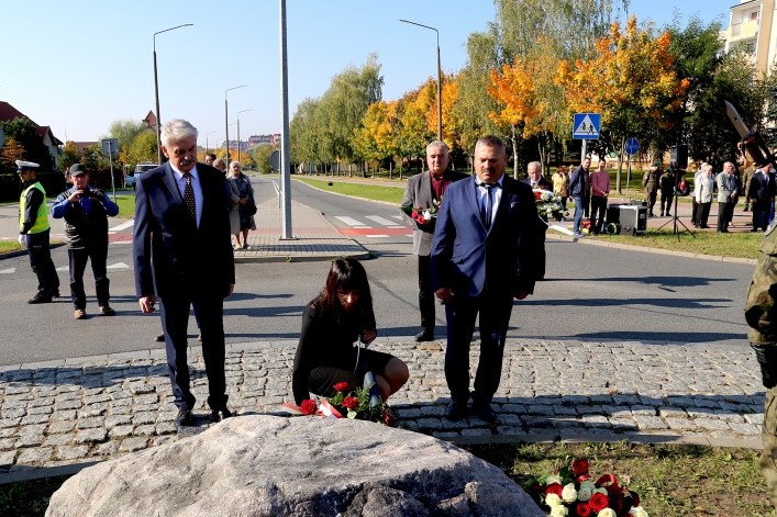 Uroczystośc otwarcia ronda Obrońców Birczy w Elblągu