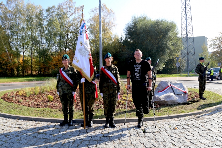 Uroczystośc otwarcia ronda Obrońców Birczy w Elblągu