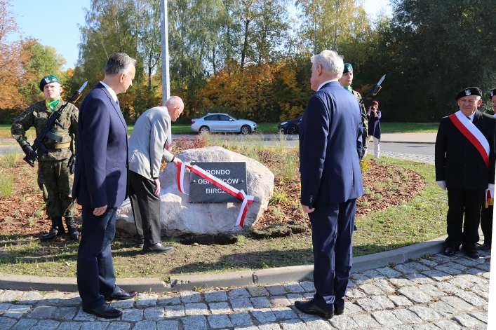 Uroczystośc otwarcia ronda Obrońców Birczy w Elblągu