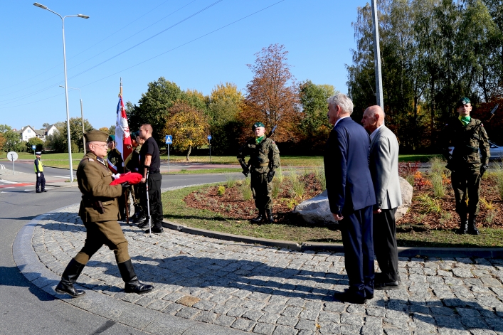 Uroczystośc otwarcia ronda Obrońców Birczy w Elblągu