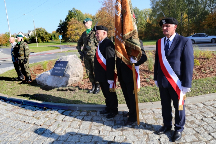 Uroczystośc otwarcia ronda Obrońców Birczy w Elblągu