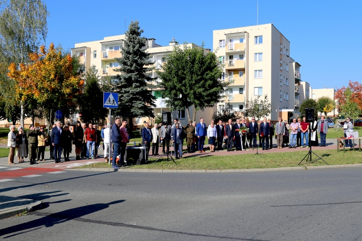Uroczystośc otwarcia ronda Obrońców Birczy w Elblągu