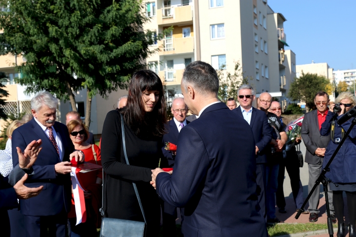 Uroczystośc otwarcia ronda Obrońców Birczy w Elblągu