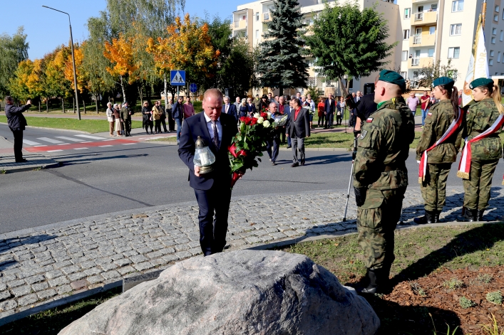 Uroczystośc otwarcia ronda Obrońców Birczy w Elblągu