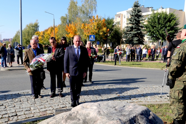 Uroczystośc otwarcia ronda Obrońców Birczy w Elblągu