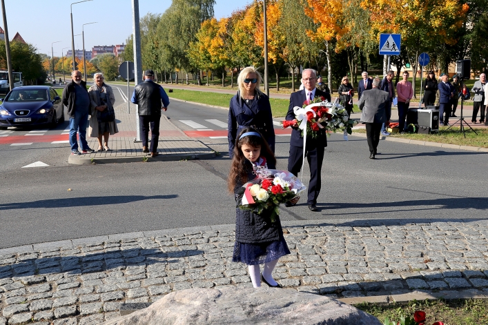 Uroczystośc otwarcia ronda Obrońców Birczy w Elblągu