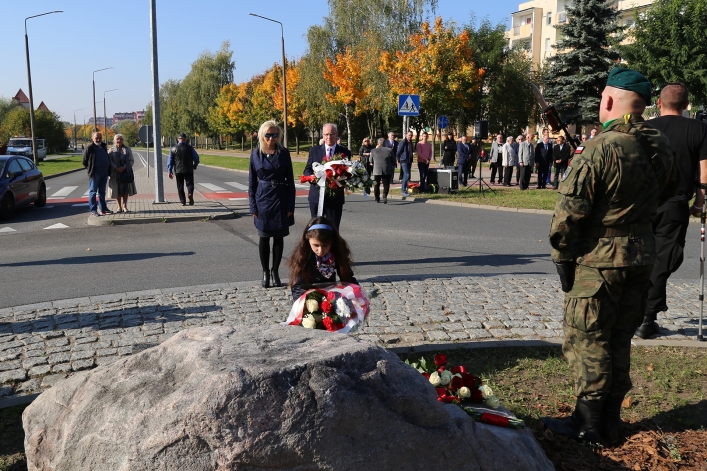 Uroczystośc otwarcia ronda Obrońców Birczy w Elblągu