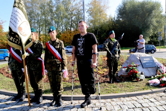 Uroczystośc otwarcia ronda Obrońców Birczy w Elblągu