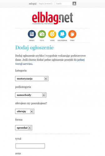 Wersja mobilna elblag.net już jest. Teraz szybciej i łatwiej na urządzeniach przenośnych.