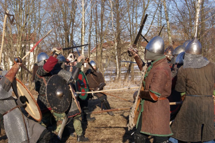 Wikingowie przeprowadzili trening bojowy na Wyspie Spichrzów (foto)