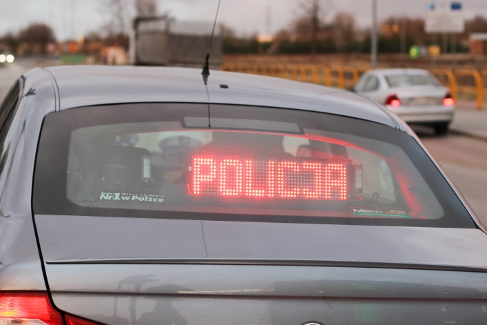 Wymuszenie ciężarówki przy „Ogrodach”