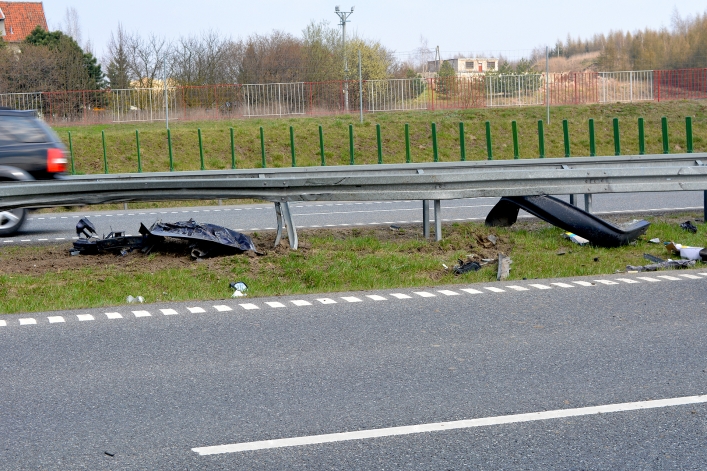 Wypadek drogowy na S7 (Elbląg - Pasłęk) + zdjęcia