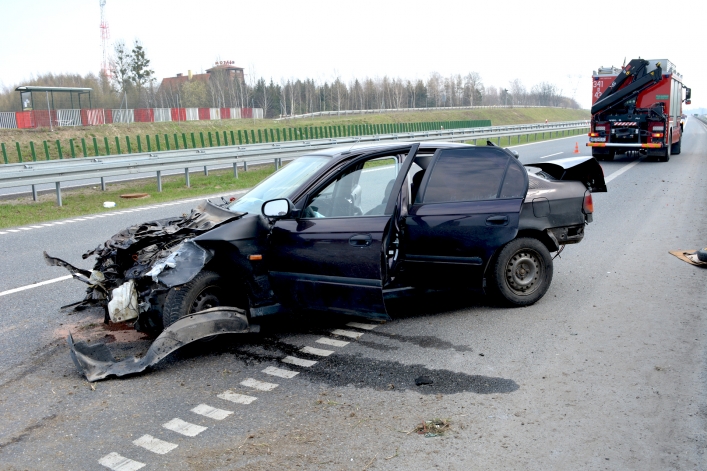 Wypadek drogowy na S7 (Elbląg - Pasłęk) + zdjęcia