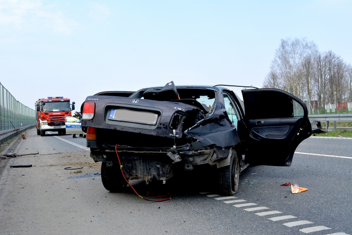 Wypadek drogowy na S7 (Elbląg - Pasłęk) + zdjęcia