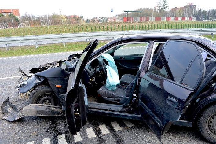 Wypadek drogowy na S7 (Elbląg - Pasłęk) + zdjęcia