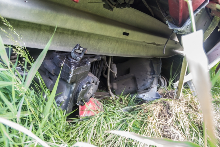 Wypadek dwóch ciężarówek w Szopach. Matka i  dziecko w szpitalu