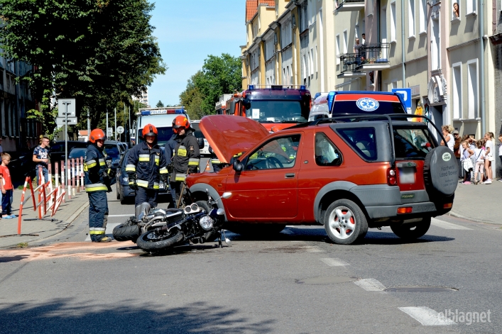 Wypadek. Motocyklista w szpitalu