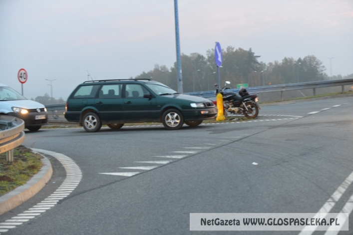 Wypadek na siódemce. Motocyklista zderzył się z samochodem