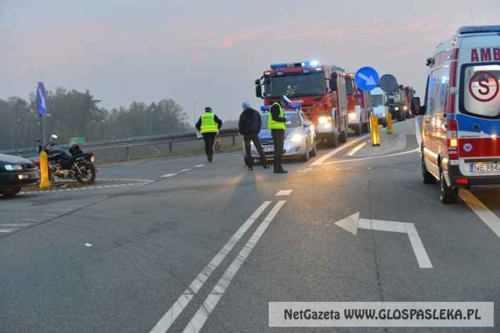 Wypadek na siódemce. Motocyklista zderzył się z samochodem