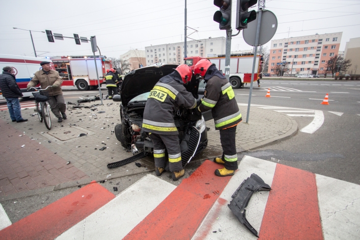 Wypadek na skrzyżowaniu ul. Ogólnej i Legionów