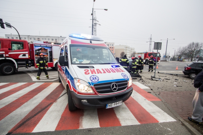 Wypadek na skrzyżowaniu ul. Ogólnej i Legionów