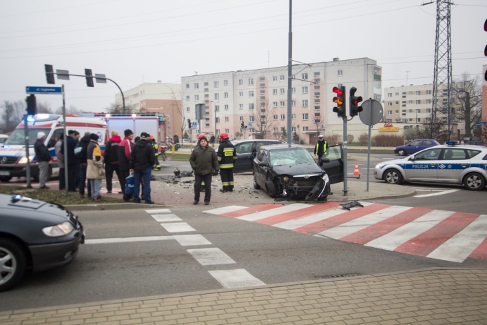 Wypadek na skrzyżowaniu ul. Ogólnej i Legionów