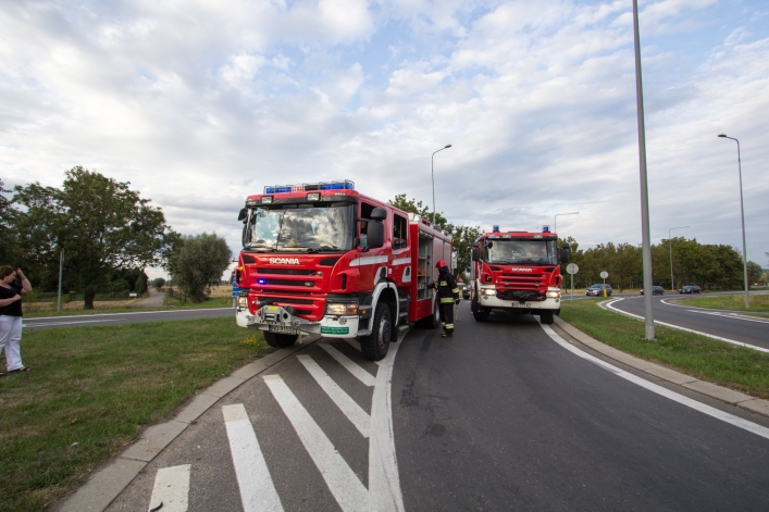 Wypadek na skrzyżowaniu w Kazimierzowie