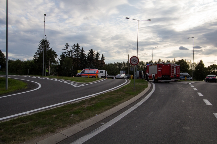 Wypadek na skrzyżowaniu w Kazimierzowie