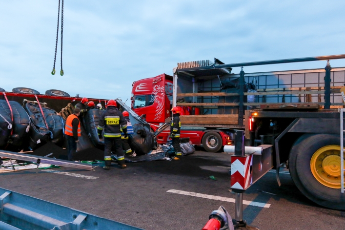 Wypadek na „berlince”. Droga jest nadal zablokowana