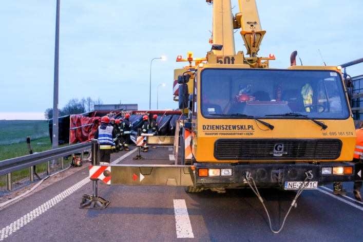 Wypadek na „berlince”. Droga jest nadal zablokowana