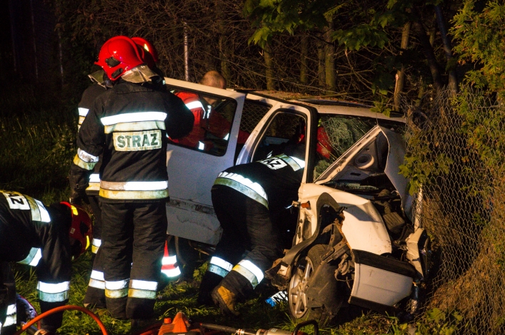 Wypadek w Gronowie Górnym. Kierowca kompletnie pijany