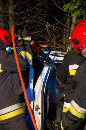 Wypadek w Gronowie Górnym. Kierowca kompletnie pijany