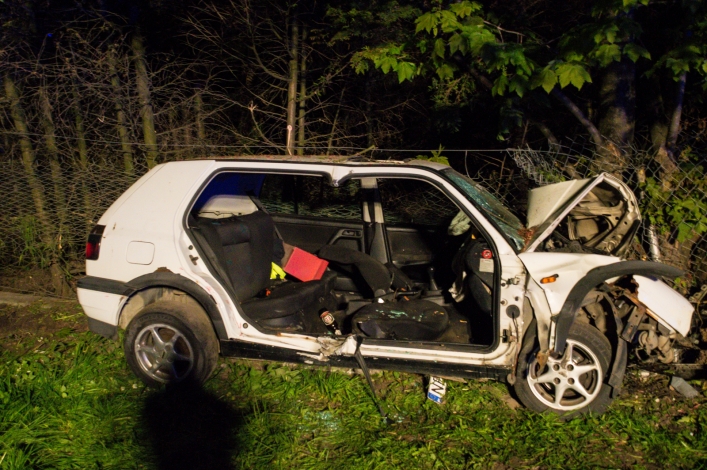 Wypadek w Gronowie Górnym. Kierowca kompletnie pijany