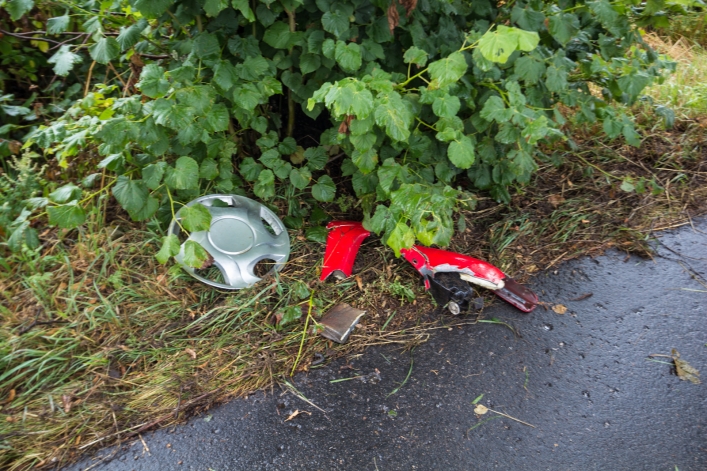 Wypadek za Pasłękiem. Kierująca straciła panowanie nad samochodem