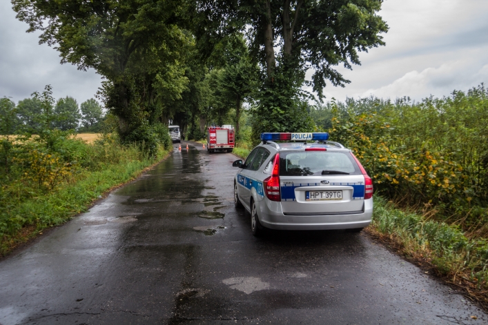 Wypadek za Pasłękiem. Kierująca straciła panowanie nad samochodem