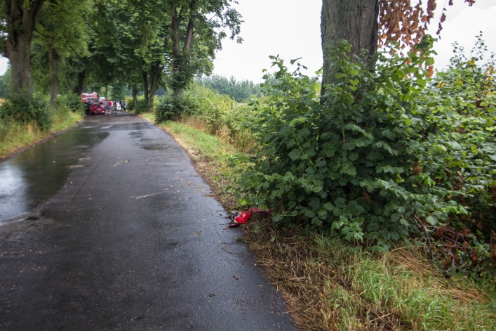Wypadek za Pasłękiem. Kierująca straciła panowanie nad samochodem