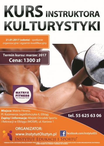 Zapisz się na kurs instruktora kulturystyki i fitness 