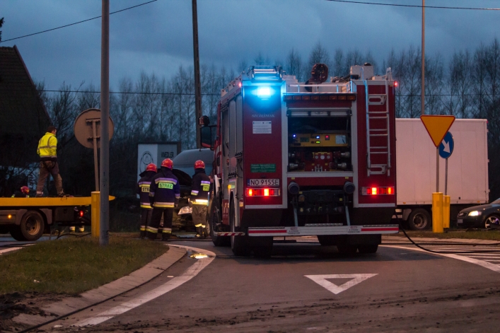 Zderzenie dwóch pojazdów w Kazimierzowie