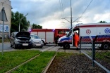 Zderzenie toyoty i fiata na ul. płk. Dąbka. Dwie osoby w szpitalu