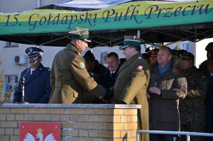 Zmiana warty w gołdapskim garnizonie.