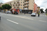 Wypadek w centrum - motocyklista wpadł na auto