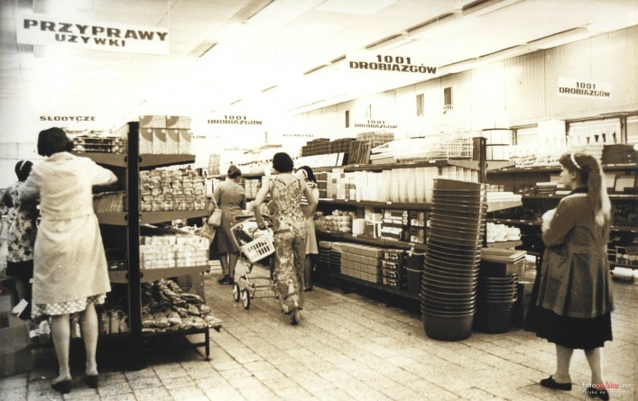1978, Wnętrze Supersamu na Zatorzu.