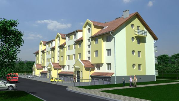 Wizualizacja budynku wielorodzinnego realizowanego przez firmę PW Jankowiak