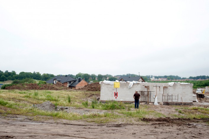 Budowa pierwszych domków jednorodzinnych w okolicy ul. Okrężnej