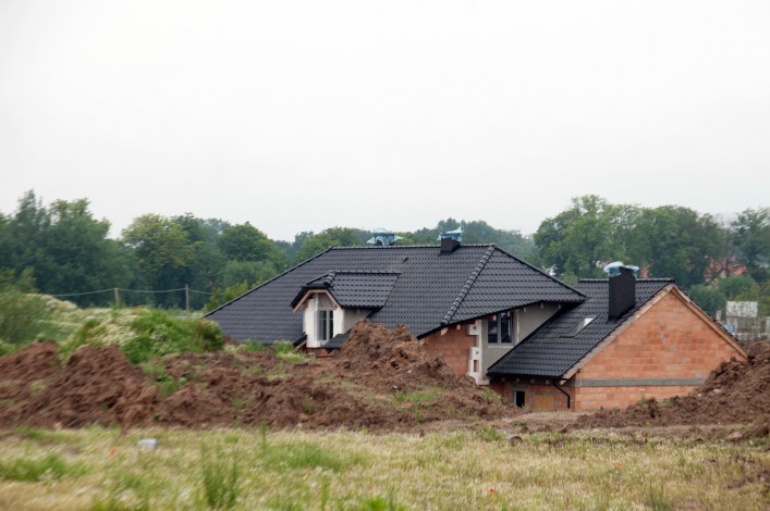 Budowa pierwszych domków jednorodzinnych w okolicy ul. Okrężnej