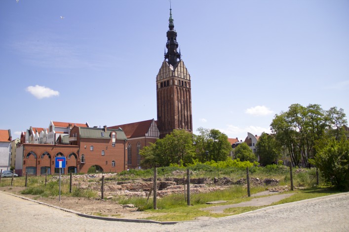 Odkrywka fundamentów kamienic pomiędzy ulicami Bednarską i Rybacką